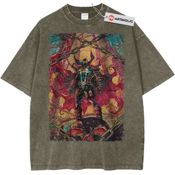 Spawn Shirt, Marvel Comics Shirt, Vintage Tee - Gray Green, XL