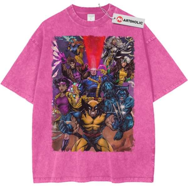Wolverine Shirt, Gambit Shirt, Storm Shirt, X-Men Shirt, Marvel Comics Shirt, Vintage Tee - Rose Red, XL
