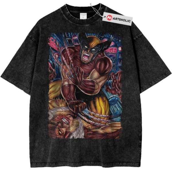 Wolverine Vs. Sabretooth Shirt, X-Men Shirt, Marvel Comics Shirt, Vintage Tee