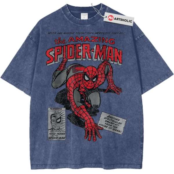 Spider-Man Shirt, Marvel Comics Shirt, Vintage Tee - Dark Blue, 3XL