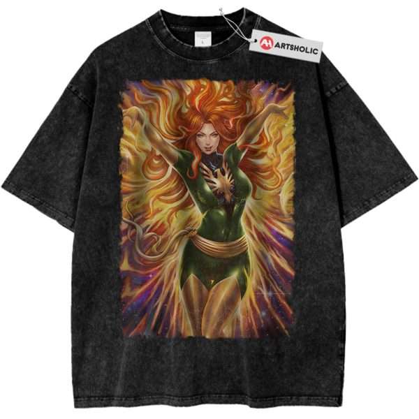 Jean Grey Shirt, X-Men Shirt, Marvel Comics Shirt, Vintage Tee - Black, XL