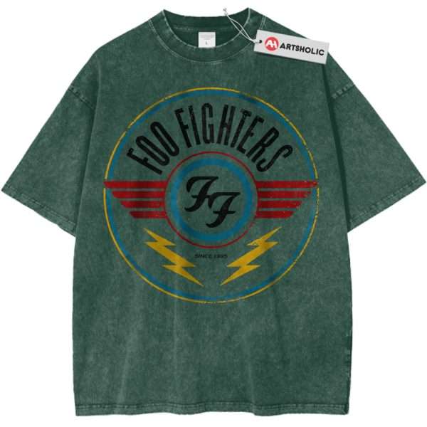Foo Fighters Shirt, Vintage T-Shirt - Dark Green, M