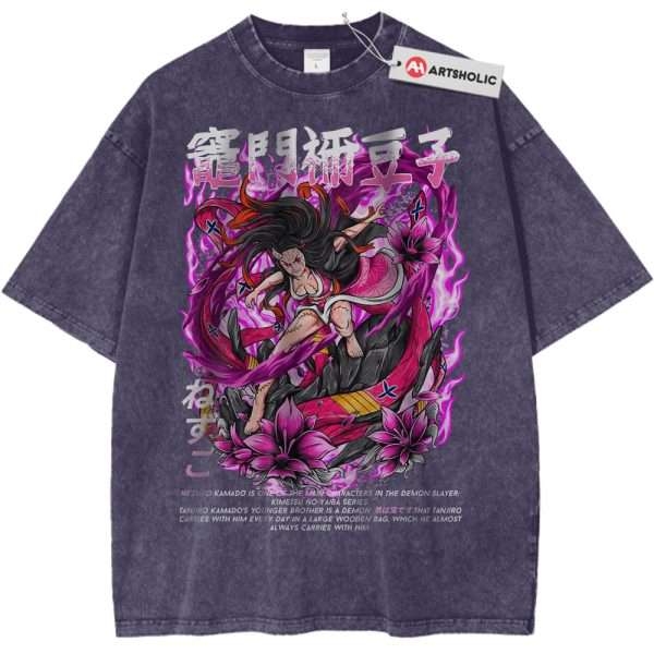 Nezuko Kamado Shirt, Demon Slayer Shirt, Anime Shirt, Vintage T-Shirt - Purple Haze, XL