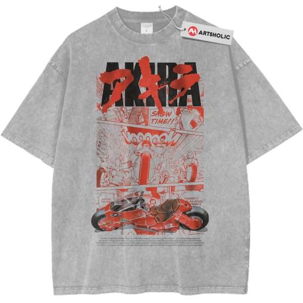 Akira Shirt, Anime Shirt, Vintage T-Shirt - Light Gray, M