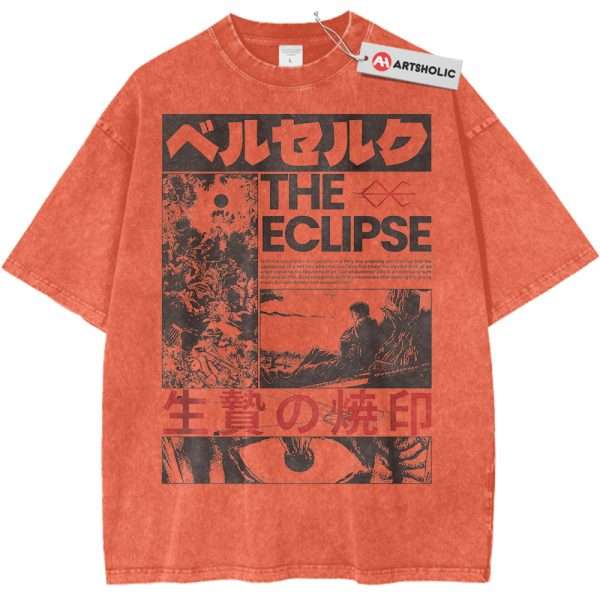 Berserk Shirt, Anime Shirt, Vintage Tee - Orange, 3XL
