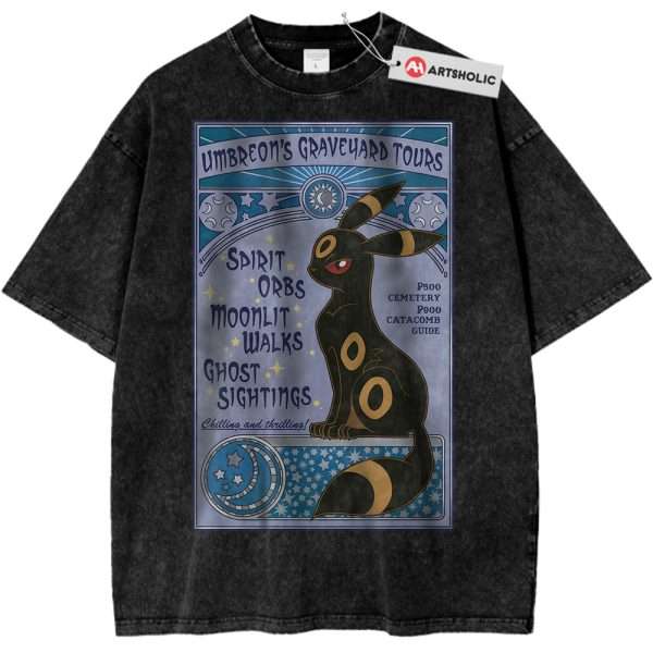 Umbreon Shirt, Pokemon Shirt, PKM Shirt, Anime Shirt, Vintage Tee - Black, XL