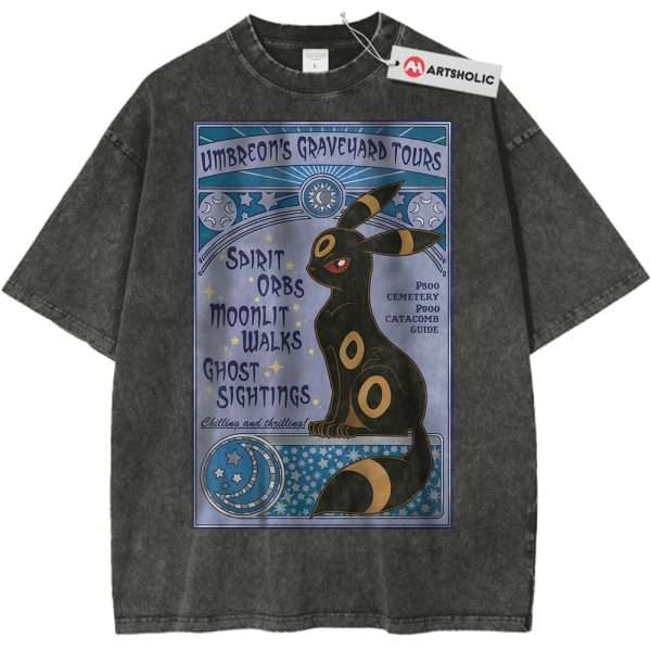 Umbreon Shirt, Pokemon Shirt, PKM Shirt, Anime Shirt, Vintage Tee - Pirate Gray, L