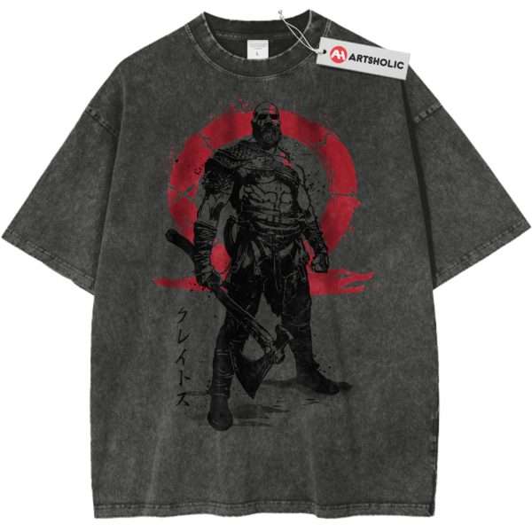 Kratos Shirt, God of War Shirt, Game Shirt, Vintage T-Shirt - Pirate Gray, XL