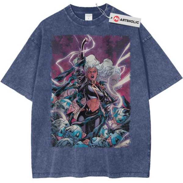 Storm Shirt, X-Men Shirt, Marvel Comics Shirt, Vintage Tee - Dark Blue, 2XL