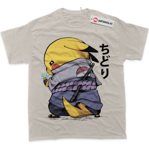 Pikachu Shirt, Pokemon Shirt, Anime Shirt, Graphic Tee - Sand, XL