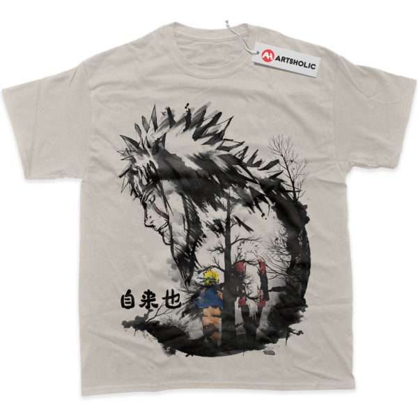 Jiraiya Shirt, Naruto Shirt, Anime Shirt, Graphic T-Shirt - Sand, L