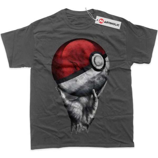 Poke Ball Shirt, Pokemon Shirt, Anime Shirt, graphic T-Shirt - Carbon, 4XL