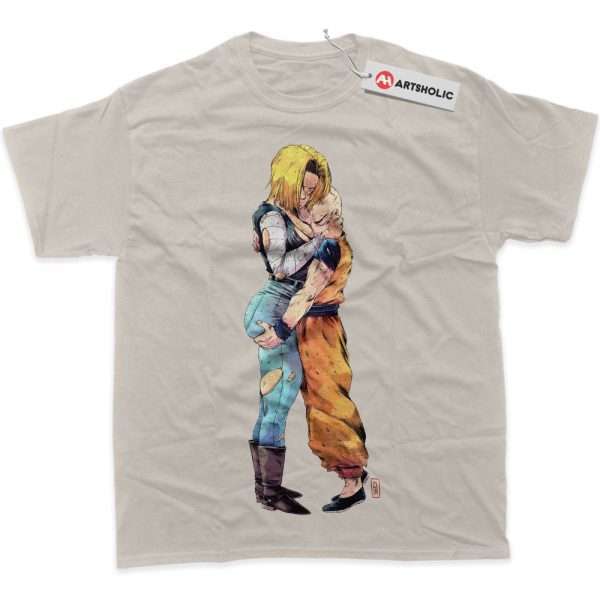 Android 18 Shirt, Krillin Shirt, Dragon Ball Z Shirt, DBZ Shirt, Anime Shirt, graphic Tee - Sand, XL