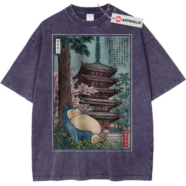 Snorlax Shirt, Pokemon Shirt, Anime Shirt, Vintage Tee - Purple Haze, XS