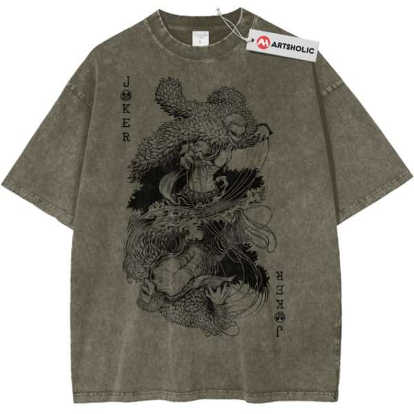 Donquixote Doflamingo Shirt, One Piece Shirt, Anime Shirt, Vintage T-Shirt - Gray Green, L