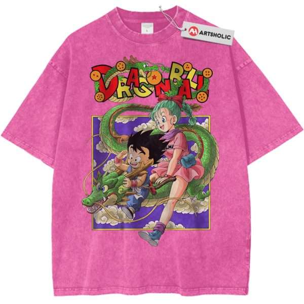 Son Goku Shirt, Bulma Shirt, Dragon Ball Shirt, DBZ Shirt, Anime Shirt, Vintage T-Shirt - Rose Red, L