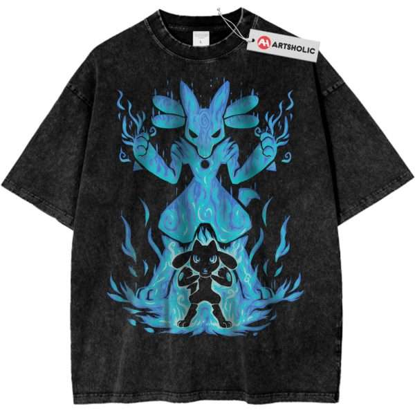 Lucario Shirt, Riolu Shirt, Pokemon Shirt, PKM Shirt, Anime Shirt, Vintage Tee