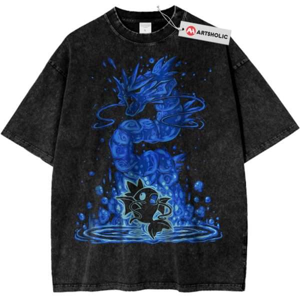 Magikarp Shirt, Gyarados Shirt, Pokemon Shirt, PKM Shirt, Anime Shirt, Vintage Tee - Black, XL