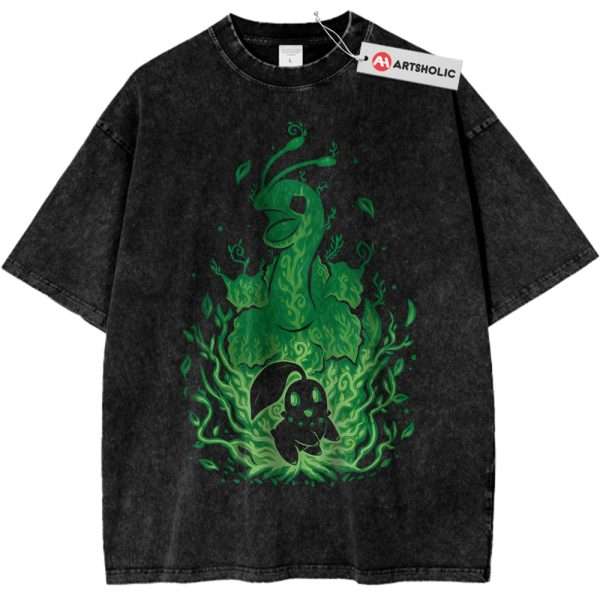 Chikorita Shirt, Meganium Shirt, Pokemon Shirt, PKM Shirt, Anime Shirt, Vintage Tee