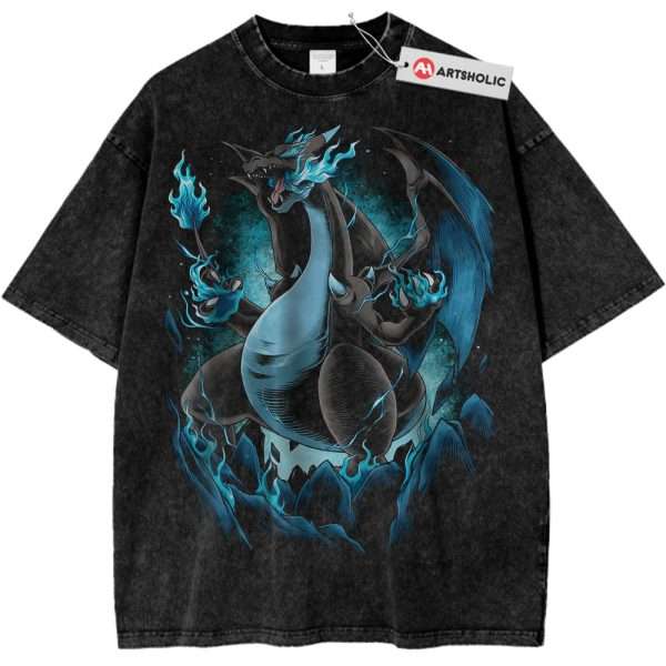 Mega Charizard X Shirt, Pokemon Shirt, PKM Shirt, Anime Shirt, Vintage T-Shirt