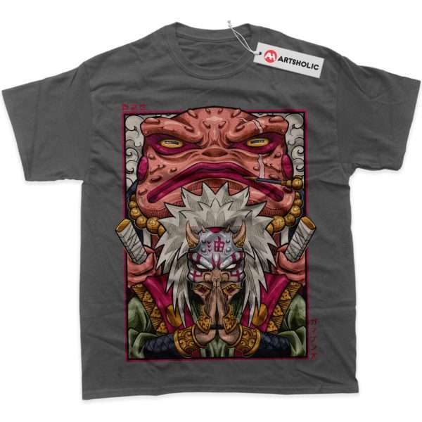 Jiraiya Shirt, Naruto Shirt, Anime Shirt, graphic T-Shirt - Carbon, XL