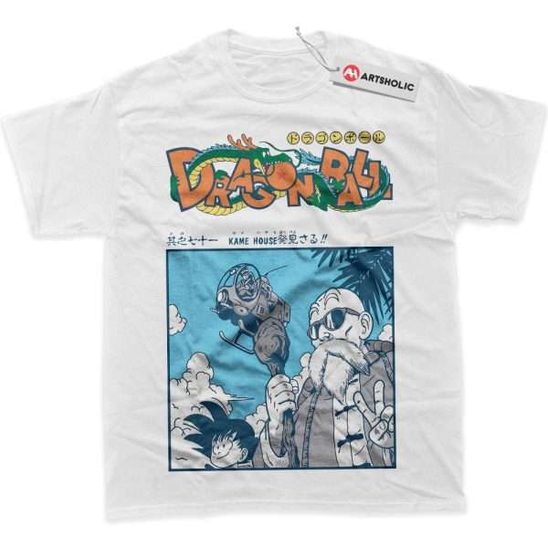 Dragon Ball Z Shirt, DBZ Shirt, Anime Shirt, Graphic T-Shirt - White, 4XL