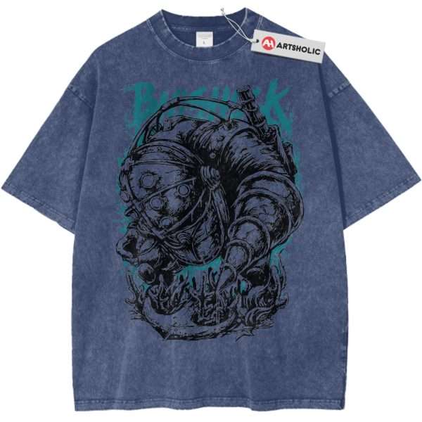 Bioshock Shirt, Game Shirt, Vintage T-Shirt - Dark Blue, S