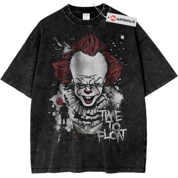 Pennywise Shirt, IT Shirt, Halloween Shirt, Horror Shirt, Vintage T-Shirt - Black, M