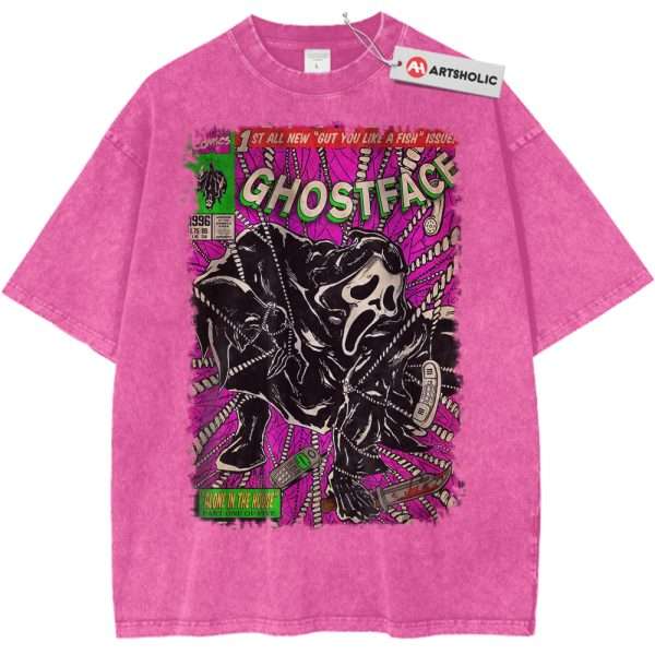 Ghostface Shirt, Scream Shirt, Halloween Shirt, Horror Shirt, Vintage T-Shirt - Rose Red, S