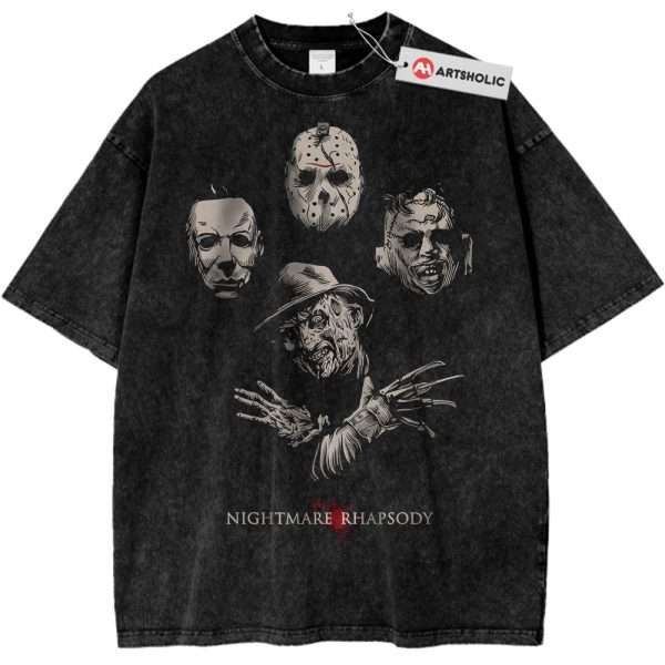 Freddy Kruege Shirt, Jason Voorhees Shirt, Michael Myers Shirt, Leatherface Shirt, Halloween Shirt, Horror Shirt, Vintage T-Shirt