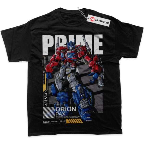 Optimus Prime Shirt, Transformers Shirt, Movie Graphic T-Shirt - Black, 3XL