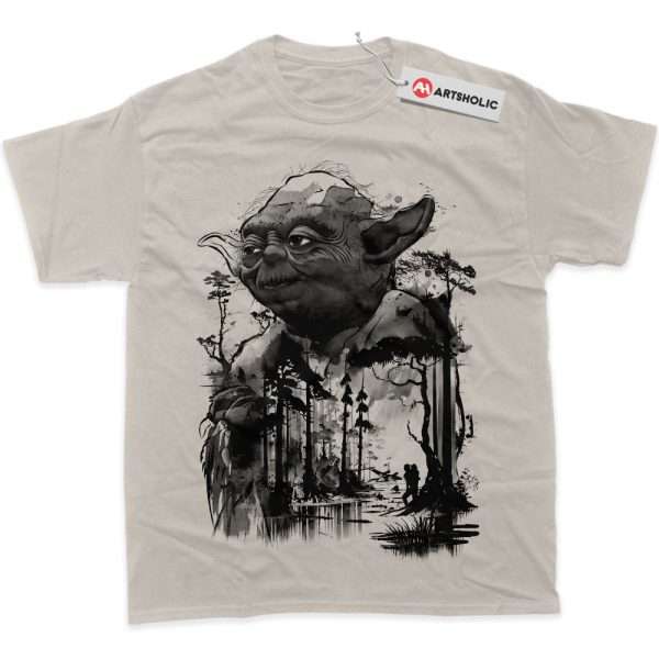 Yoda Shirt, Star Wars Shirt, Movie Shirt, Graphic Tee - Sand, XL