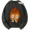 Calcifer Sweatshirt, Howl's Moving Castle Sweatshirt, Studio Ghibli Sweatshirt, Anime Sweatshirt, Vintage Sweatshirt