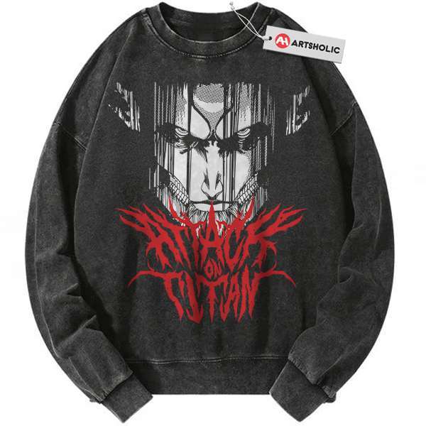 Eren Yeager Sweatshirt, Attack On Titan Sweatshirt, AOT Sweatshirt, Anime Sweatshirt, Vintage Sweatshirt