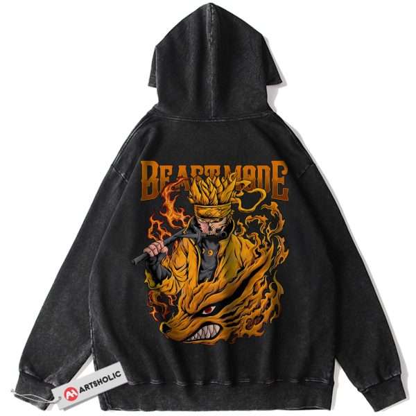 Naruto Uzumaki Hoodie, Kurama Hoodie, Anime Hoodie, Vintage Hoodie