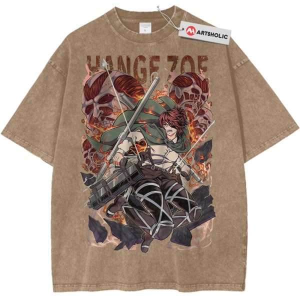 Hange Zoe Shirt, Attack on Titan Shirt, AOT Shirt, Anime Shirt, Vintage T-Shirt - Light Brown, XL
