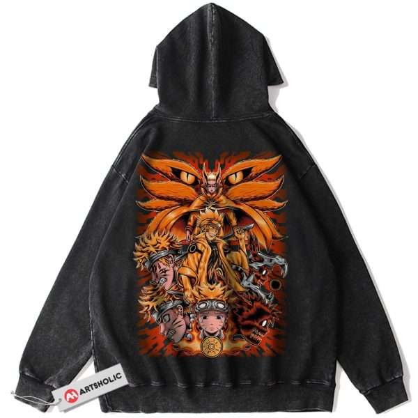 Kurama Hoodie, Naruto Uzumaki Hoodie, Anime Hoodie, Vintage Hoodie