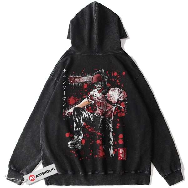 Denji Hoodie, Chainsaw Man Hoodie, Anime Hoodie, Vintage Hoodie