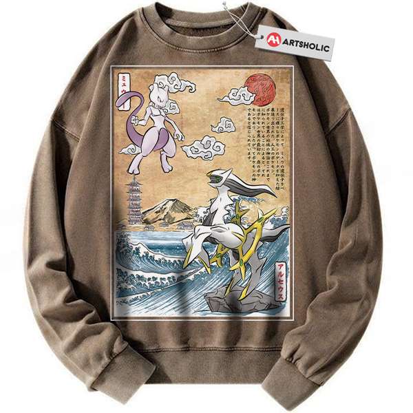 Arceus vs Mewtwo Sweatshirt, Pokemon Sweatshirt, PKM Sweatshirt, Anime Sweatshirt, Vintage Sweater
