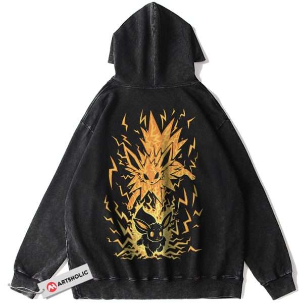 Jolteon Hoodie, Eevee Hoodie, Pokemon Hoodie, PKM Hoodie, Anime Hoodie, Vintage Hoodie