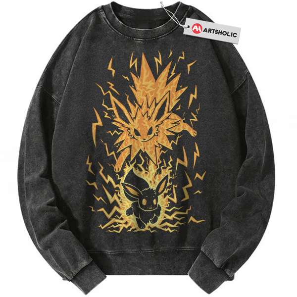 Jolteon Sweatshirt, Eevee Sweatshirt, Pokemon Sweatshirt, PKM Sweatshirt, Anime Sweatshirt, Vintage Sweater