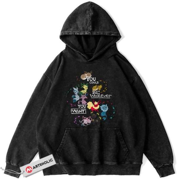 Eevee Hoodie, Pokemon Hoodie, PKM Hoodie, Anime Hoodie, Vintage Hoodie