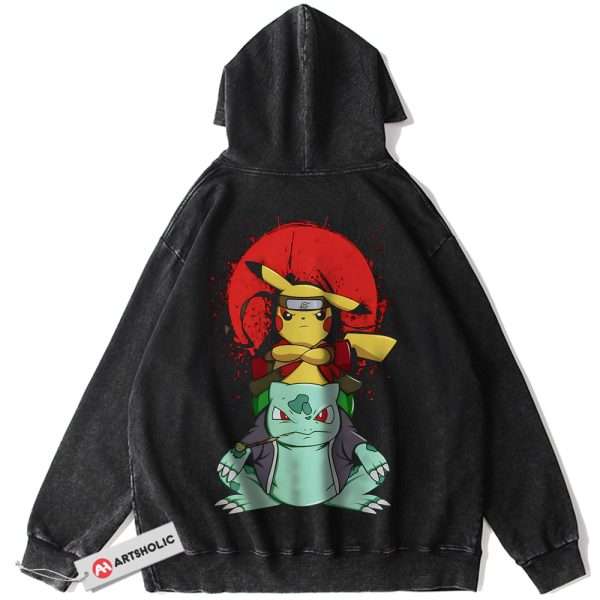 Pikachu Hoodie, Bulbasaur Hoodie, Pokemon Hoodie, PKM Hoodie, Anime Hoodie, Vintage Hoodie