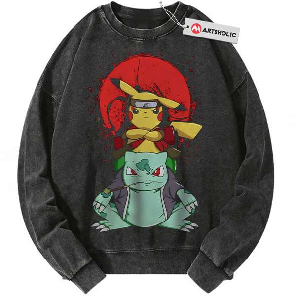 Pikachu Sweatshirt, Bulbasaur Sweatshirt, Pokemon Sweatshirt, PKM Sweatshirt, Anime Sweatshirt, Vintage Sweater