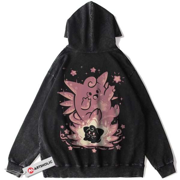 Clefable Hoodie, Cleffa Hoodie, Pokemon Hoodie, PKM Hoodie, Anime Hoodie, Vintage Hoodie