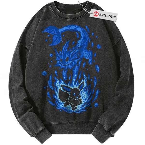 Vaporeon Sweatshirt, Eevee Sweatshirt, Pokemon Sweatshirt, PKM Sweatshirt, Anime Sweatshirt, Vintage Sweater