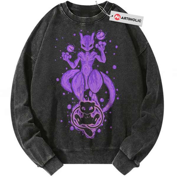 Mewtwo Sweatshirt, Mew Sweatshirt, Pokemon Sweatshirt, PKM Sweatshirt, Anime Sweatshirt, Vintage Sweater