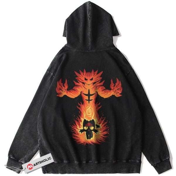 Litten Hoodie, Incineroar Hoodie, Pokemon Hoodie, PKM Hoodie, Anime Hoodie, Vintage Hoodie