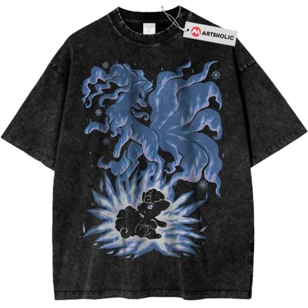 Alolan Ninetales Shirt, Vulpix Shirt, Pokemon Shirt, PKM Shirt, Anime Shirt, Vintage Tee