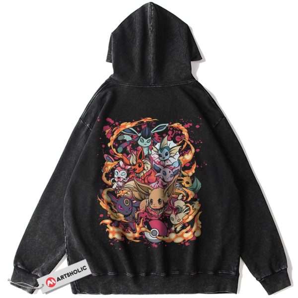 Eevee Hoodie, Pokemon Hoodie, PKM Hoodie, Anime Hoodie, Vintage Hoodie